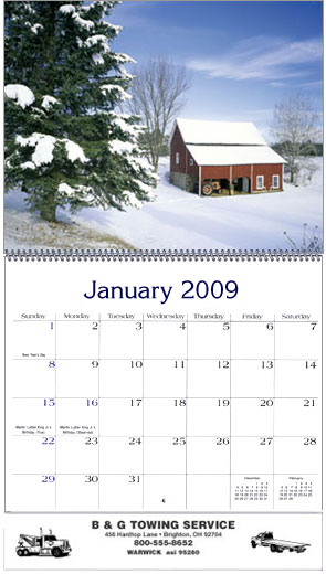Promotional wall calendars and custom printed calendars