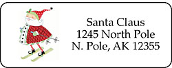christmas address labels ski santa