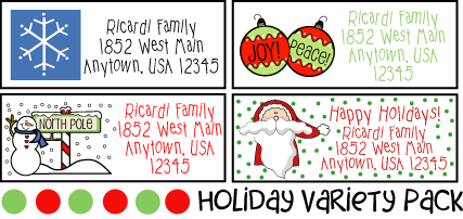 christmas mailing labels