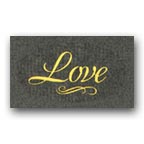 Gold love envelope seals