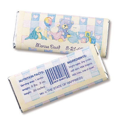 Personalized candy wrappers - baby candy wrappers