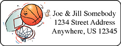 Personalized basketball address labels