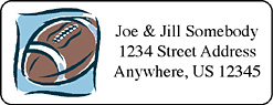 Personalized football address labels