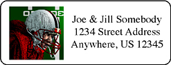 Personalized football address labels