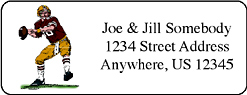 Personalized football address labels