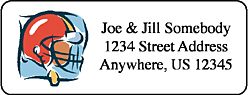 Football personalized return address labels