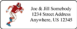 Football personalized return address labels