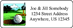 Personalized golf address labels