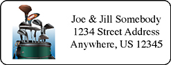 Personalized golf address labels