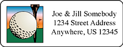 Personalized golf address labels