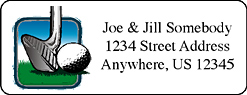 Personalized golf address labels