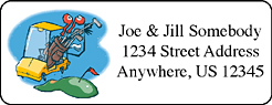 Personalized golf address labels