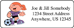 Personalized sports address labels