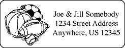 Personalized sports address labels