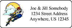 Personalized sports address labels