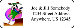 Personalized sports address labels
