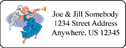 Angel personalized return address labels