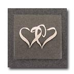 Silver hearts envelope seals