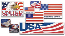 Fundraising program - Patriotic label and sticker program from Elite Design