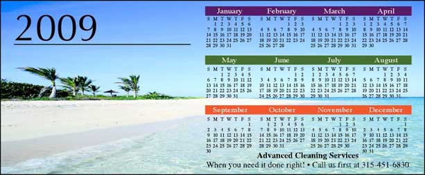 2009 custom business envelope calendars