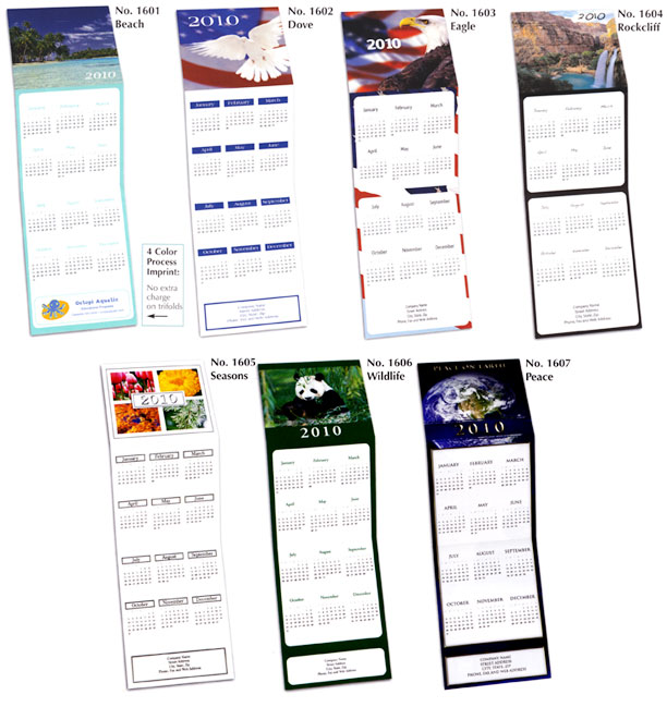 Custom z fold calendar cards