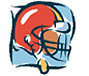 Football helmet personalized return address labels