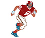 football player address stickers
