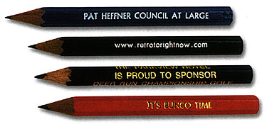 Personalized golf pencils