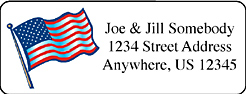 Personalized patriotic address labels