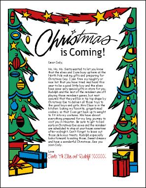 personalized santa laetters