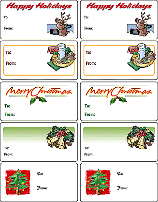 Christmas gift tags, holiday gift tags, custom gift tags and gift sticker tags for Christmas.