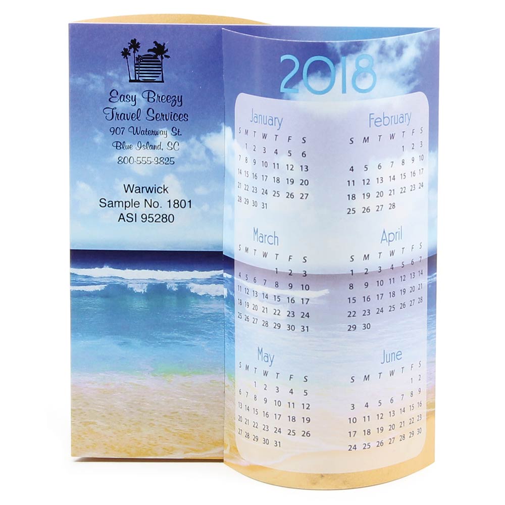 1801 Beach Wave Calendar