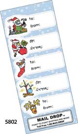christmas sticker gift tags