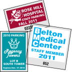 custom parking permit labels