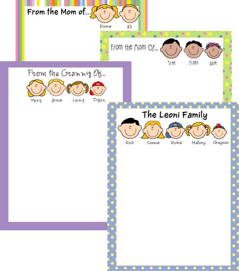 PErsonalized family notepads