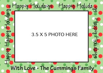 Personalized holiday photo cards