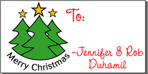 Custom gift tags and Christmas gift tag stickers