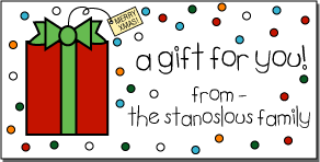 Christmas gift tags and gift sticker tags