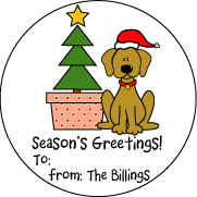 Round Christmas Stickers