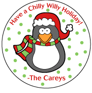  Round Christmas Stickers