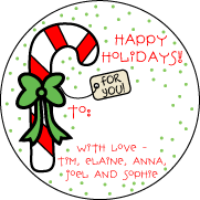  Round Christmas Stickers
