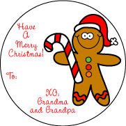 Round Christmas Stickers