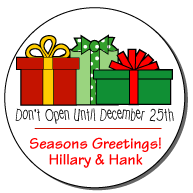 Christmas labels and custom printed labels