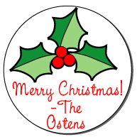 Round Christmas Labels