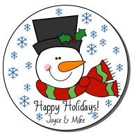 Round Christmas Labels