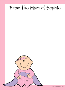 Girl personalized note pad