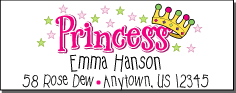 princess address labels