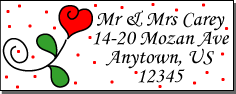 wedding return address labels