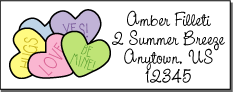 heart address labels