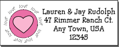 heart address labels